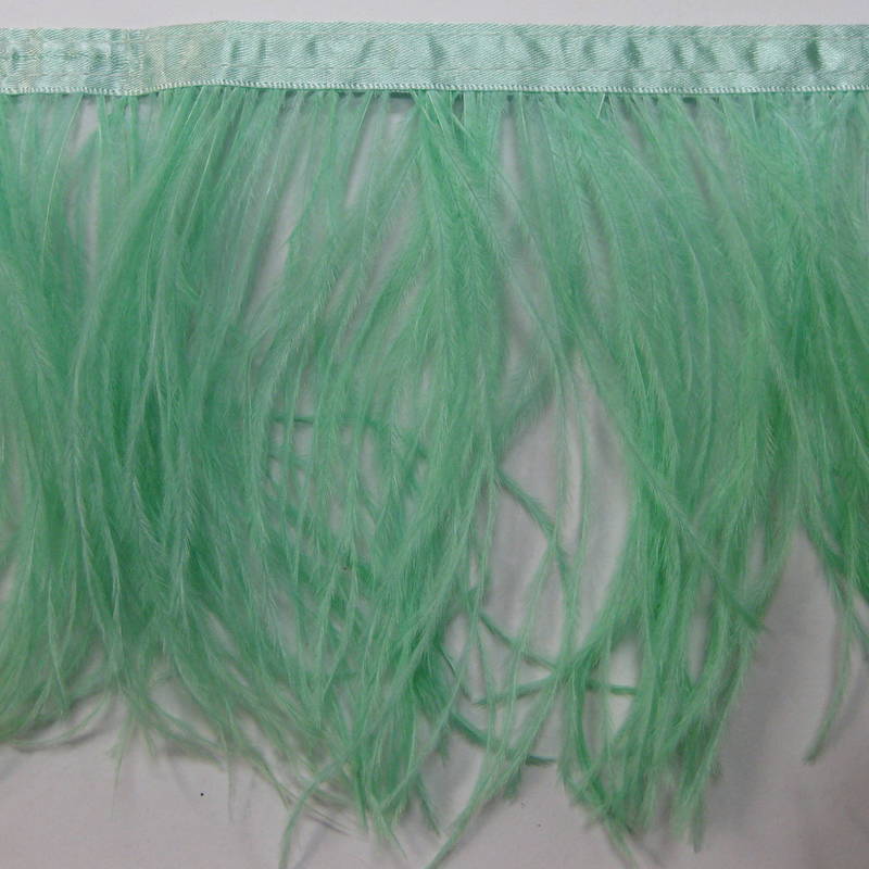 OSTRICH FRINGE AQUAMARINE